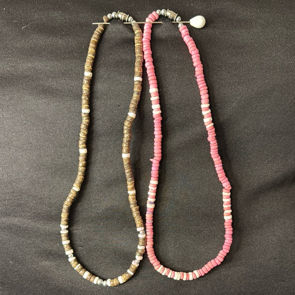 Hawaiian Coconut Necklace Pair